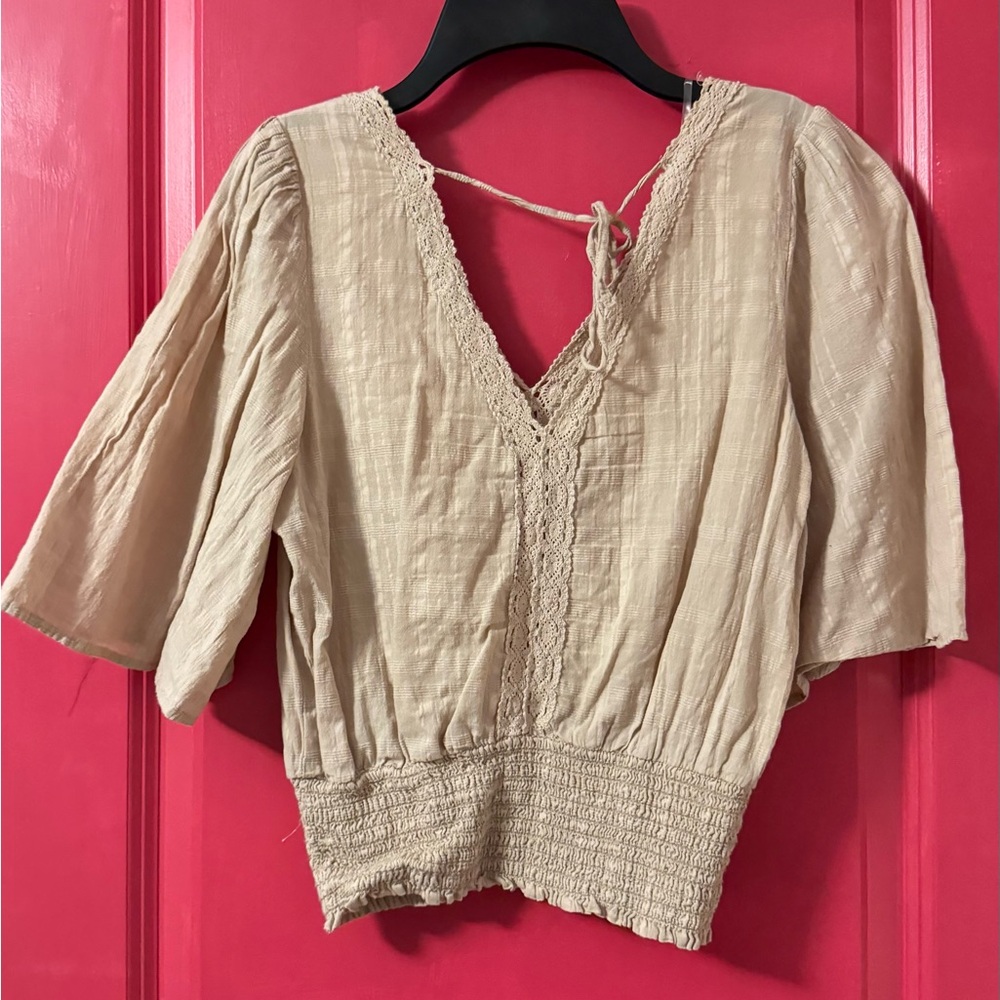 Soft Elegant Beige Women's Top
